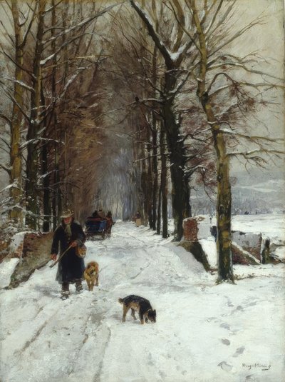Invierno en la avenida Grafenberger de Hugo Muhlig